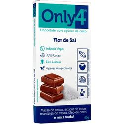 Chocolate 70% Cacau Flor de Sal Only4 70g - VILA CEREALE