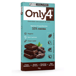 Chocolate 55% Cacau Only4 70g - VILA CEREALE
