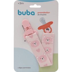 Prendedor Chupeta Ursinho Rosa - VJB14494 - VILA JARDIM STORE BABY