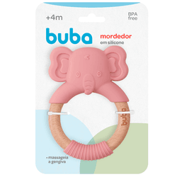 MORDEDOR ELEFANTE EM SILICONE ROSA - VJB15652 - VILA JARDIM STORE BABY