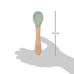 COLHER EM SILICONE/BAMBU VERDE - VJB15824 - VILA JARDIM STORE BABY