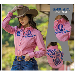 Camisa Sense Rosa Miss Country - 2051 - VIP WESTERN