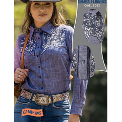 Camisa Flowers Miss Country - 2052 - VIP WESTERN