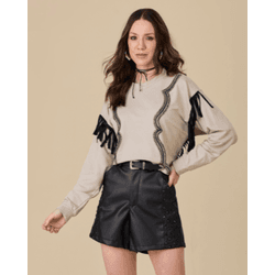 Moletom Cropped Gold - Moon Horse - 0109348 - VIP WESTERN
