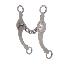 Freio Inox Margarida Bocal Corrente de Ferro - 22... - VIP WESTERN