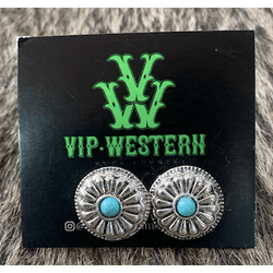 Brinco detalhe Azul Turquesa - b30 - VIP WESTERN