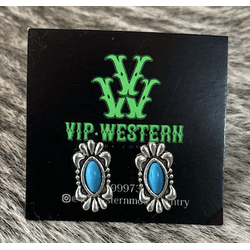 Brinco com Detalhe Turquesa - b25 - VIP WESTERN