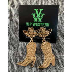 Brinco Bota Dourado - b31 - VIP WESTERN