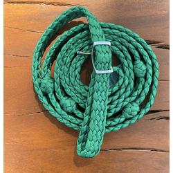 Rédea Tambor Nylon Trança Chata - Verde Bandeira -... - VIP WESTERN