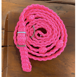 Rédea Tambor Nylon Trança Chata - Rosa - 34712 - VIP WESTERN