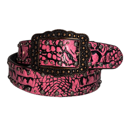 Cinto Croco Rosa - 6807rosa - VIP WESTERN