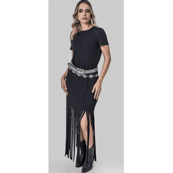 Vestido Franjas Preto Miss Country - 3166preto - VIP WESTERN