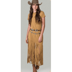 Vestido Franjas Caramelo - 3166caramelo - VIP WESTERN