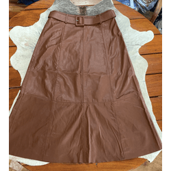 Saia de Couro com Cinto Fivela - 79A - VIP WESTERN