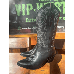 Bota Bico Fino Preta - 10230 - VIP WESTERN