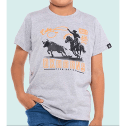 Camiseta Ox Horns Infantil - Mescla - 5265 - VIP WESTERN