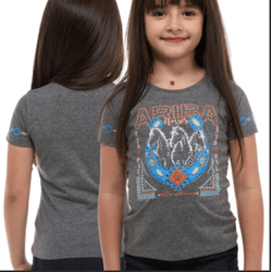 T-shirt Infantil Ox Horns - Cinza - 5248 - VIP WESTERN