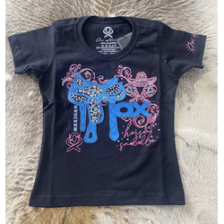 T-shirt Infantil Ox Horns - Preta - 5246 - VIP WESTERN