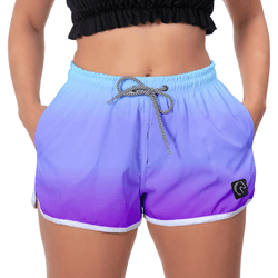 Short Feminino Degrade Azul e Roxo Moda Praia ou A... - W2 STORE