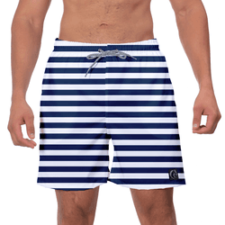 Short Masculino Linhas Azuis Moda Praia ou Academi... - W2 STORE