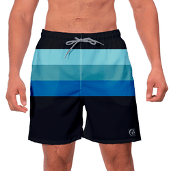 Short Masculino Listrado Faixas Azul Moda Praia ou... - W2 STORE