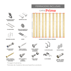 Kit Ferragens Casal Horizontal Linha Prime - SH - WallBedbrasil