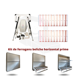 Kit Ferragens Beliche Horizontal Linha Prime - WallBedbrasil