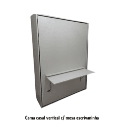 Cama casal vertical retrátil com escrivaninha linh... - WallBedbrasil