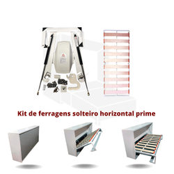 Kit Ferragens Solteiro Horizontal Linha Prime - WallBedbrasil