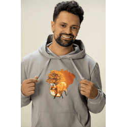 Moletom Lobo Guará - Cinza - 106 - We Are Planet 