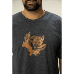 Camiseta Onça Pintada - Cinza - 65 - We Are Planet 
