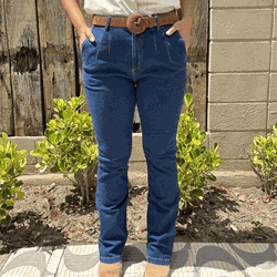 Calça Feminina Reta Bolso Fa... - XICA STORE