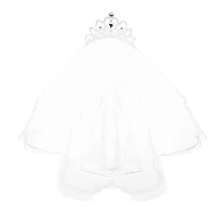 COROA COM VÉU DE NOIVA - 02015 - YESSEXSHOP