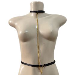 GARGANTILHA CORRENTE COM LIGA BLACK - 03010 - YESSEXSHOP
