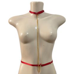 GARGANTILHA CORRENTE COM LIGA RED - 03011 - YESSEXSHOP