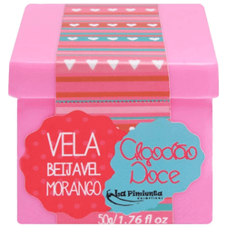 VELA ALGODÃO DOCE BEIJÁVEL DE MORANGO - 01200 - YESSEXSHOP