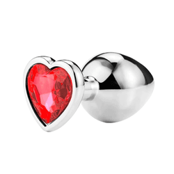 PLUG ANAL CORAÇÃO VERMELHO M - 01231 - YESSEXSHOP
