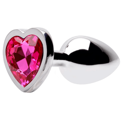 PLUG ANAL P PEDRA CORAÇÃO PINK - 00696 - YESSEXSHOP