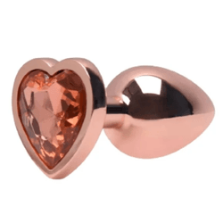 PLUG ANAL P DE CORAÇÃO ROSE GOLD - 00781 - YESSEXSHOP