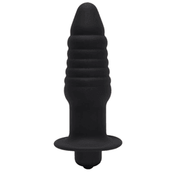 PLUG SILICONE BLACK ESCALONADO COM VIBRO - 02012 - YESSEXSHOP