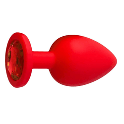 PLUG ANAL DE SILICONE VERMELHO G - 01997 - YESSEXSHOP