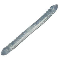 PRÓTESE TEXTURIZADA DUPLA TRANSPARENTE - 01747 - YESSEXSHOP