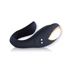 VIBRADOR DE CASAL BLACK GOLD VIA APP - 01734 - YESSEXSHOP
