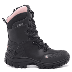 BOTA SOLDIER COURO LEGÍTIMO PRETO COM ROSA - BOTA ... - ZAFREM