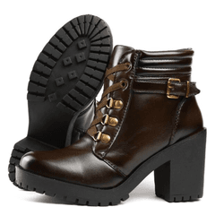 BOTA TRATORADA CANO CURTO FEMININA CAFÉ - BOTA TRA... - ZAFREM