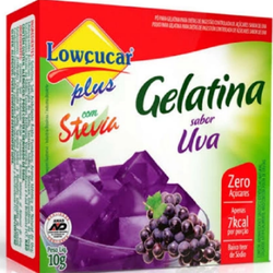 GELATINA PLUS COM STEVIA UVA 10G - LOWÇUCAR - 041... - Zero & Cia 