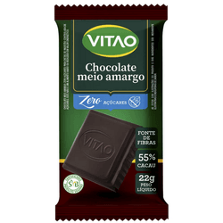 CHOCOLATE MEIO AMARGO ZERO 22G - VITAO - 04293 - Zero & Cia 