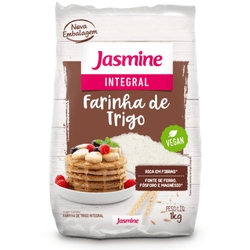 FARINHA DE TRIGO INTEGRAL FINA 1kg - JASMINE - 0... - Zero & Cia 
