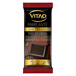 VITAO CHOCOLATE MARCANTE NIBS 70% 70G - 05486 - Zero & Cia 