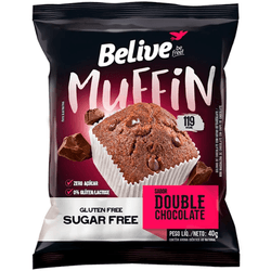 BELIVE MUFFIN DOUBLE CHOCOLATE 40G - 05401 - Zero & Cia 